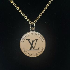Upcycled LV Charm Necklace